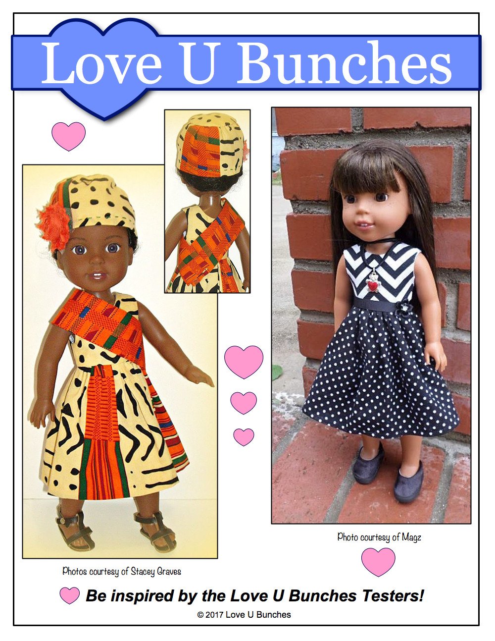 Love U Bunches WellieWishers Princess Anya 14.5" Doll Clothes Pattern Pixie Faire