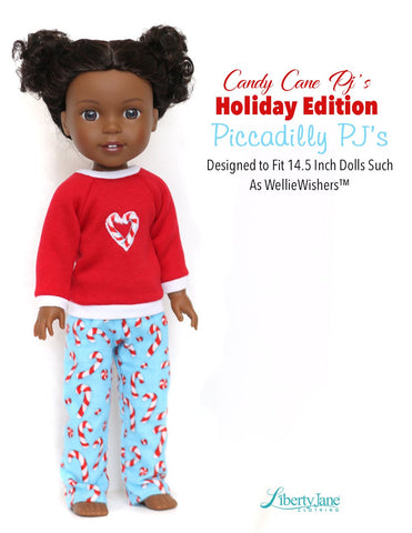 Liberty Jane WellieWishers Piccadilly PJs 14.5 Inch Doll Clothes Pattern Pixie Faire