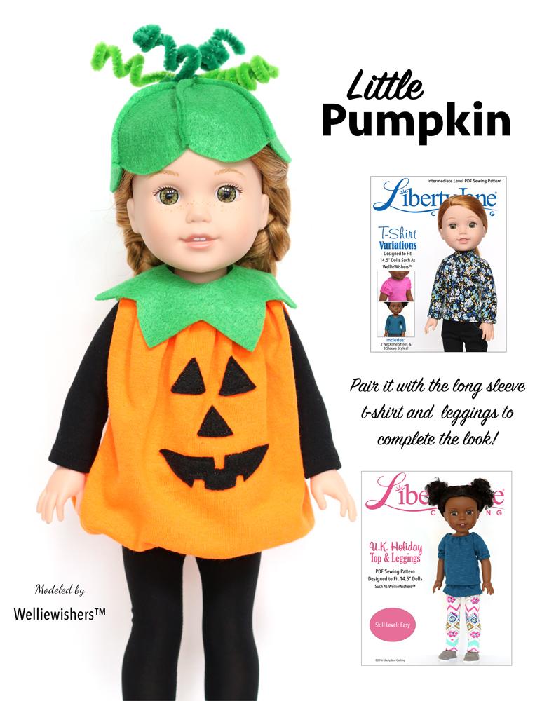 Liberty Jane 18 Inch Modern Halloween Costumes 13" - 14.5" Doll Clothes Pattern Pixie Faire