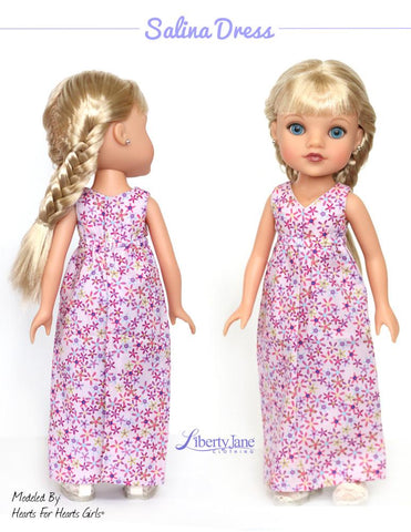 Liberty Jane WellieWishers Salina Dress and Top 14 -14.5 Inch Doll Clothes Pattern Pixie Faire
