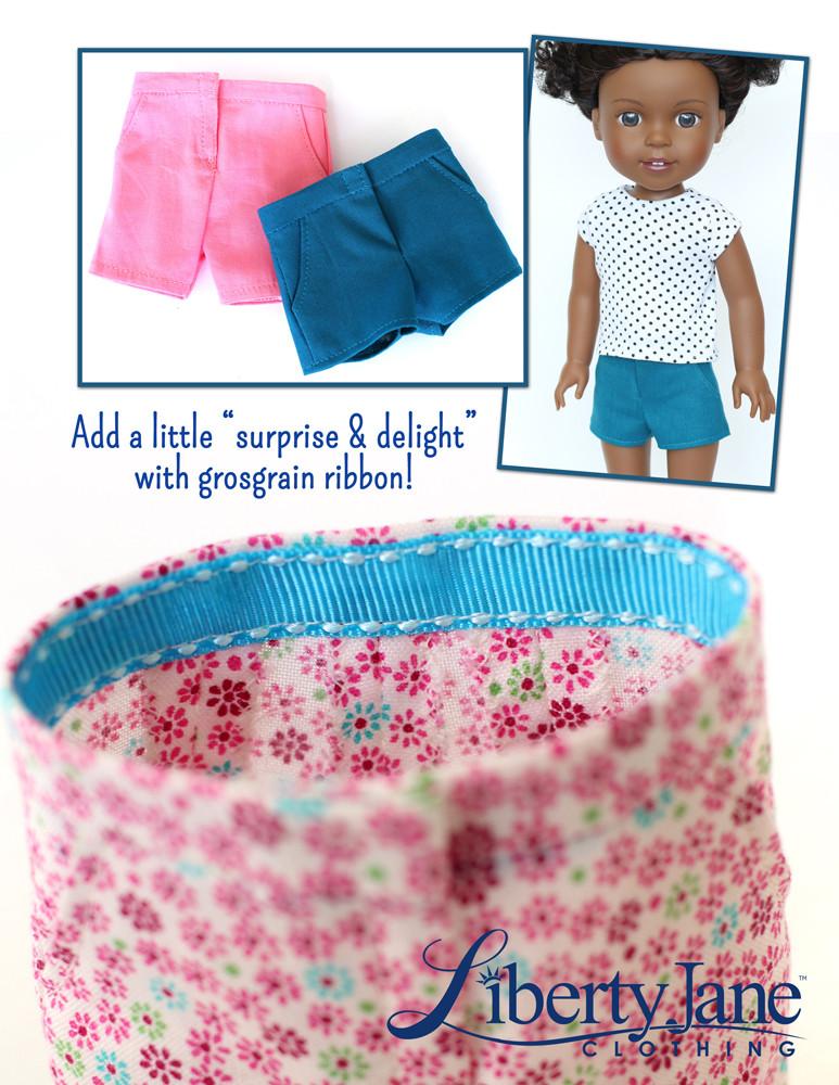 Liberty Jane WellieWishers Shorts and Capri Pants 14.5 Inch Doll Clothes Pattern Pixie Faire