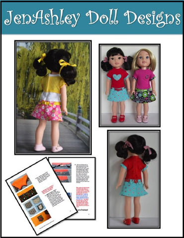 Jen Ashley Doll Designs WellieWishers Ella Rose Dress Pattern for 14-14.5 Inch Dolls Pixie Faire