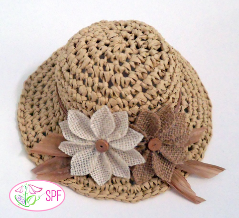 Sweet Pea Fashions WellieWishers Springtime Straw Hat Crochet Pattern for 14-14.5" Dolls Pixie Faire