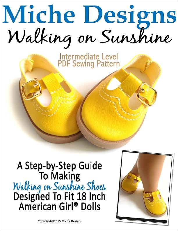 Miche Designs Shoes Walking on Sunshine  18" Doll Shoes Pixie Faire