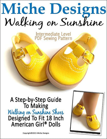 Miche Designs Shoes Walking on Sunshine  18" Doll Shoes Pixie Faire