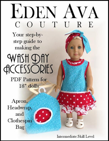 Eden Ava 18 Inch Historical Washday Accessories 18" Doll Accessories Pixie Faire