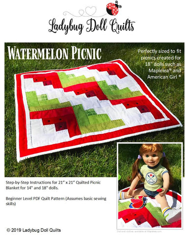 Ladybug Doll Quilts Quilt Watermelon Picnic Quilted Picnic Blanket Pattern For Dolls Pixie Faire