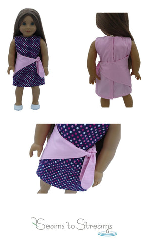 Seams to Streams 18 Inch Modern Knot What I Expected Dress 18" Doll Clothes Pattern Pixie Faire
