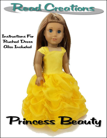 Read Creations 18 Inch Modern Reversible Fancy Dress 18" Doll Clothes Pattern Pixie Faire