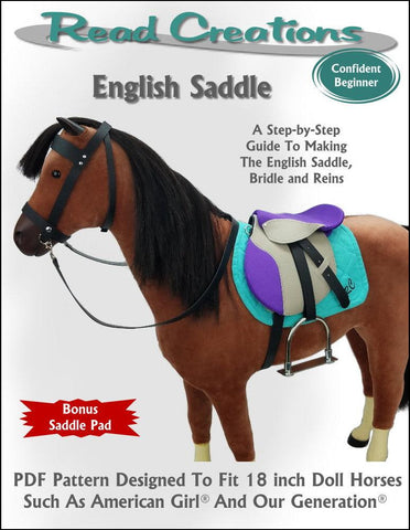 Read Creations 18 Inch Modern English Saddle 18" Doll Pet Pattern Pixie Faire
