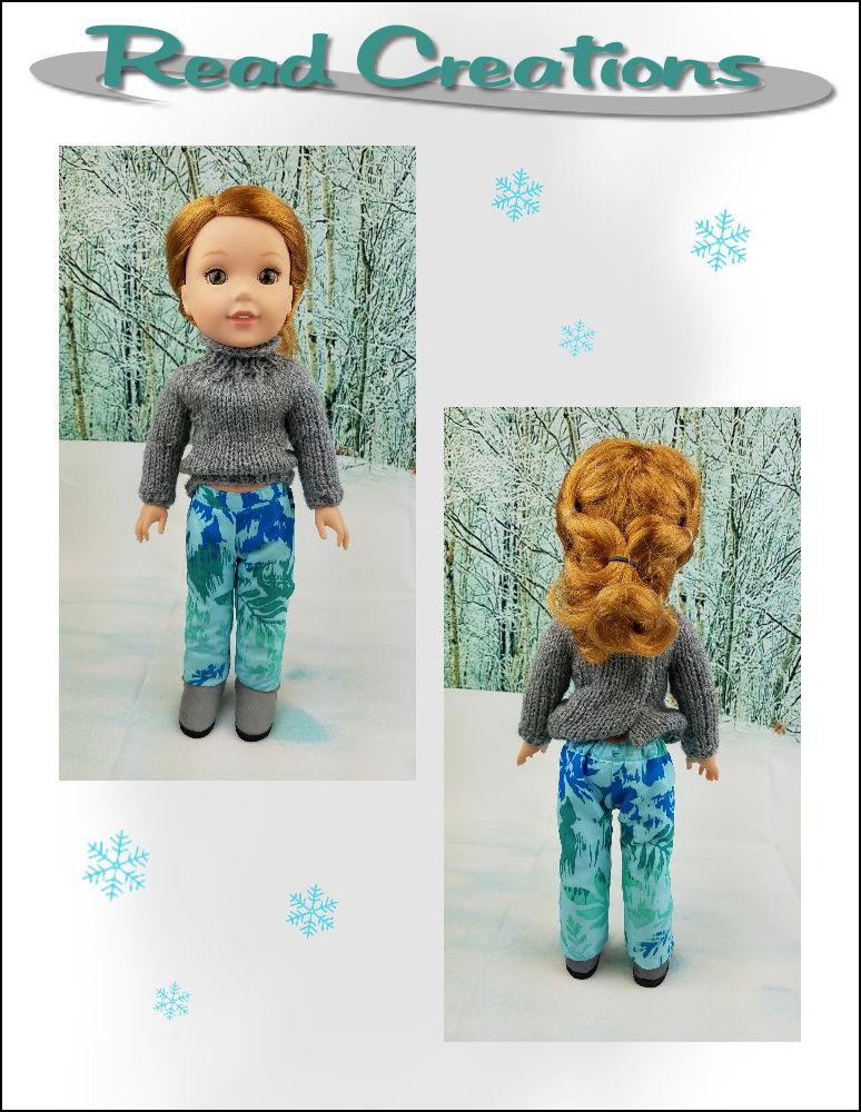 Read Creations WellieWishers Snow Pants 14-14.5" Doll Clothes Pattern Pixie Faire