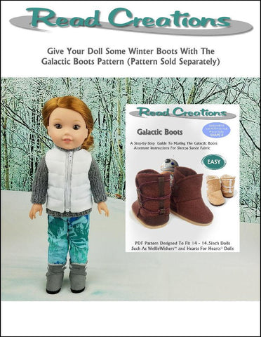 Read Creations WellieWishers Snow Pants 14-14.5" Doll Clothes Pattern Pixie Faire