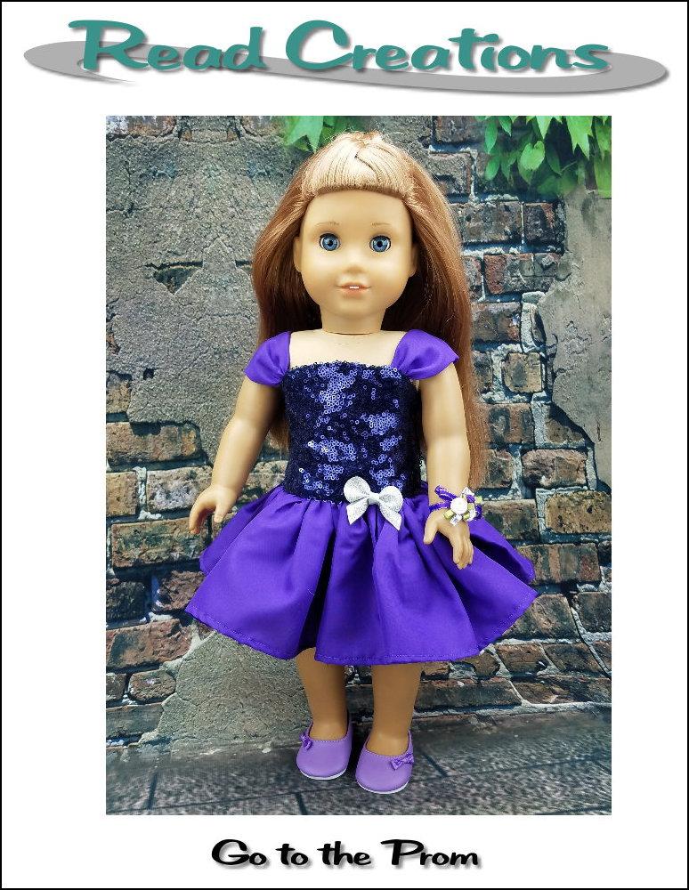 Read Creations 18 Inch Modern Reversible Fancy Dress 18" Doll Clothes Pattern Pixie Faire