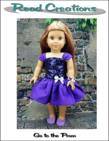 Read Creations 18 Inch Modern Reversible Fancy Dress 18" Doll Clothes Pattern Pixie Faire