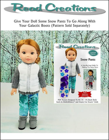 Read Creations WellieWishers Galactic Shoes 14-14.5" Doll Clothes Pattern Pixie Faire