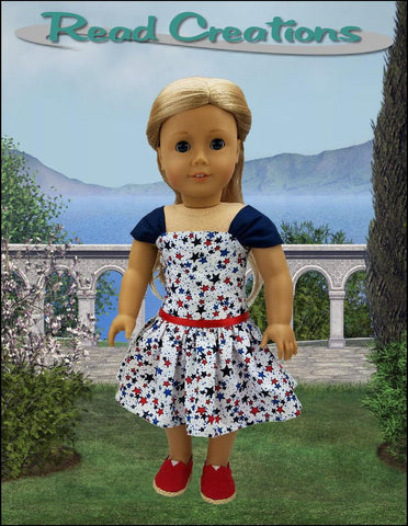 Read Creations 18 Inch Modern Reversible Fancy Dress 18" Doll Clothes Pattern Pixie Faire