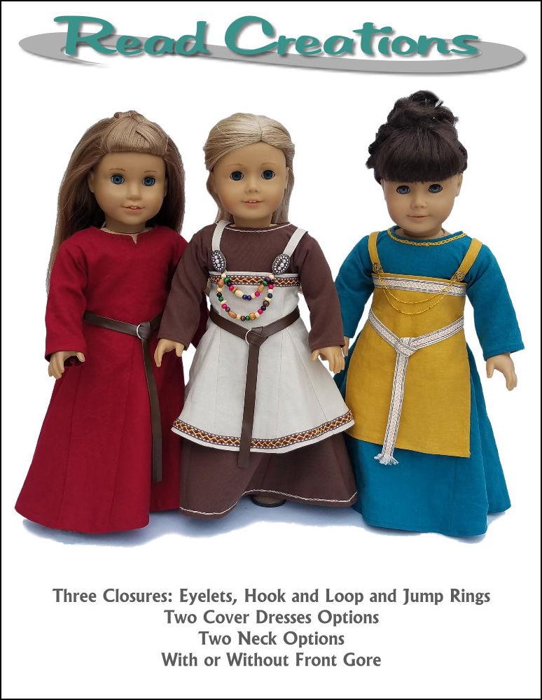 Read Creations 18 Inch Historical Viking Dress 18" Doll Clothes Pattern Pixie Faire