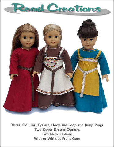 Read Creations 18 Inch Historical Viking Dress 18" Doll Clothes Pattern Pixie Faire