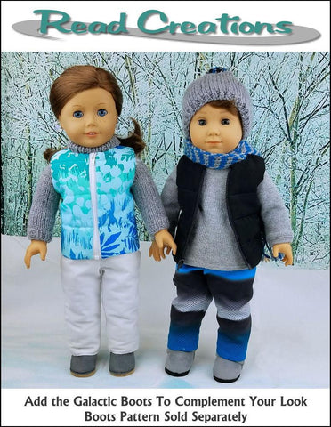 Read Creations 18 Inch Modern Snow Pants 18" Doll Clothes Pattern Pixie Faire