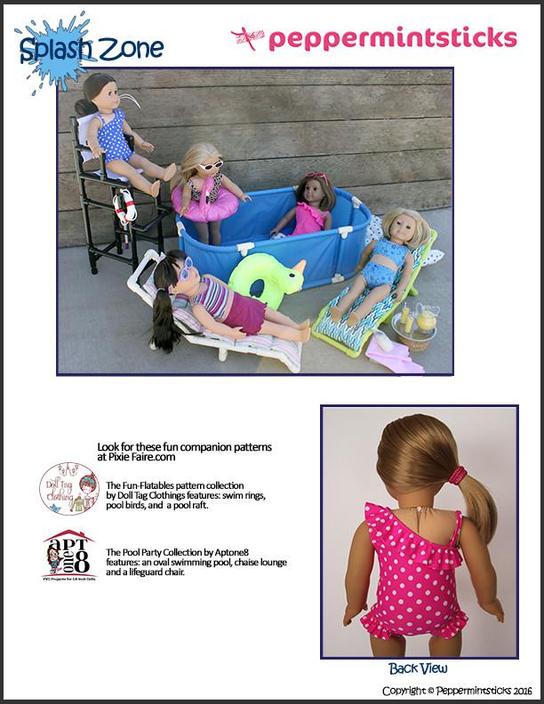 Peppermintsticks 18 Inch Modern Splash Zone 18" Doll Clothes Pixie Faire