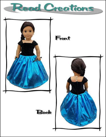 Read Creations 18 Inch Modern Reversible Fancy Dress 18" Doll Clothes Pattern Pixie Faire
