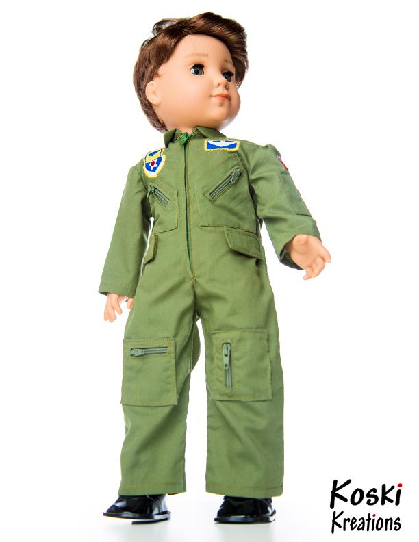 Koski Kreations 18 Inch Modern Flight Suit 18" Doll Clothes Pattern Pixie Faire