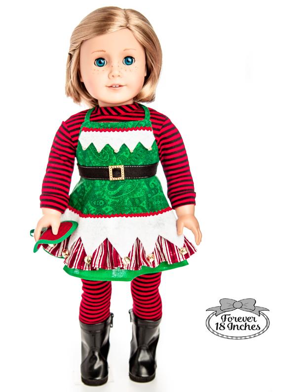Forever 18 Inches 18 Inch Modern North Pole Cookie Party 18" Doll Clothes Pattern Pixie Faire