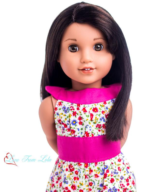 Love From Lola 18 Inch Modern The Lola Dress and Romper 18" Doll Clothes Pattern Pixie Faire