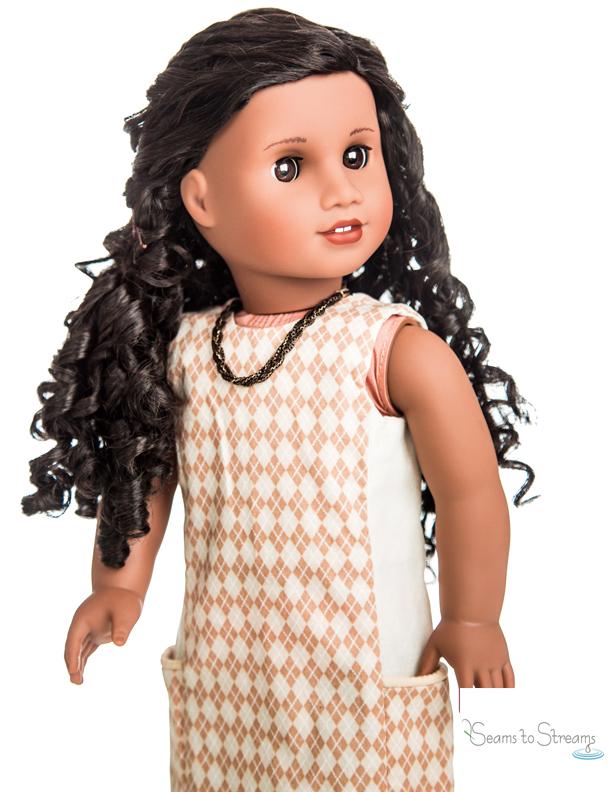 Seams to Streams 18 Inch Modern A Stitch In My Side Pocket Dress 18" Doll Clothes Pattern Pixie Faire