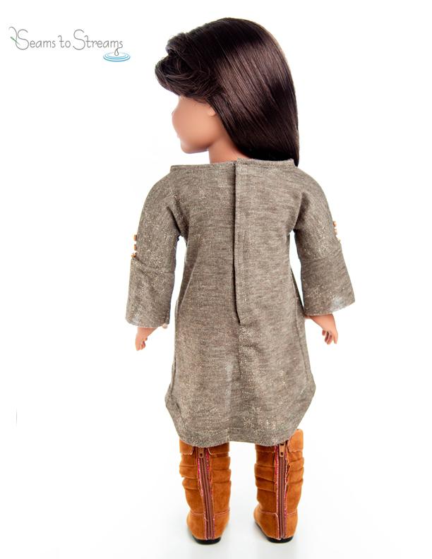 Seams to Streams 18 Inch Modern Buttonfly Dress 18" Doll Clothes Pattern Pixie Faire