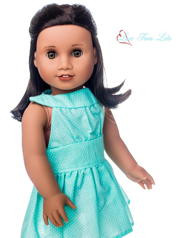 Love From Lola 18 Inch Modern The Lola Dress and Romper 18" Doll Clothes Pattern Pixie Faire