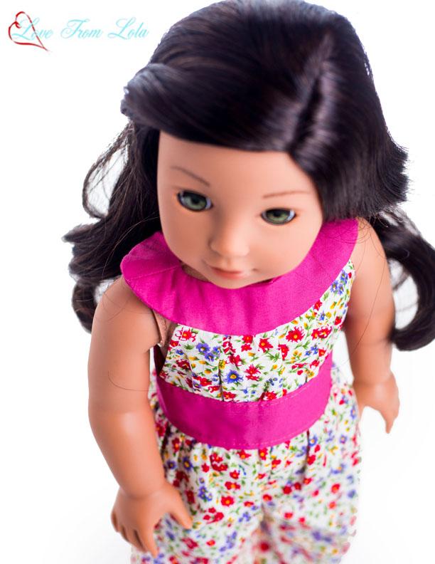 Love From Lola 18 Inch Modern The Lola Dress and Romper 18" Doll Clothes Pattern Pixie Faire