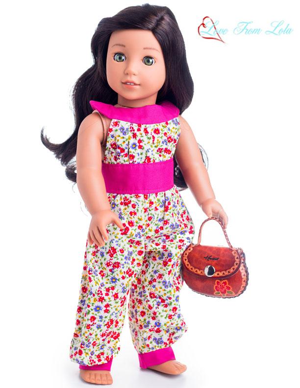 Love From Lola 18 Inch Modern The Lola Dress and Romper 18" Doll Clothes Pattern Pixie Faire