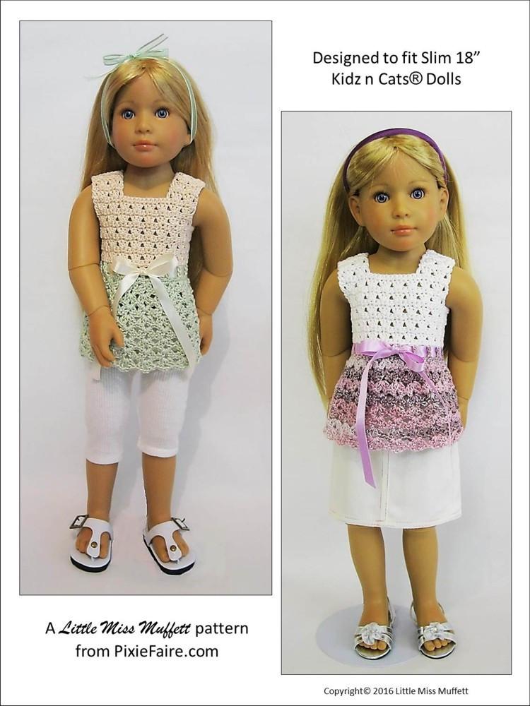 Little Miss Muffett Kidz n Cats Whispering Winds Crochet Pattern for Kidz N Cats Dolls Pixie Faire