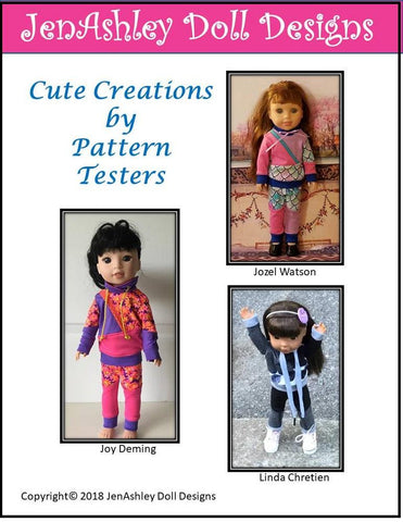 Jen Ashley Doll Designs WellieWishers Wild and Wacky Sweatsuit 14.5" Doll Clothes Pattern Pixie Faire