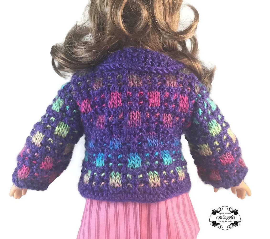 Crabapples Knitting Windowpane Sweater and Beret Knitting Pattern Pixie Faire