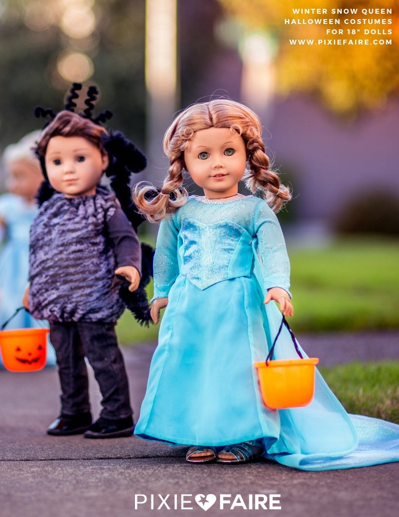 Dollhouse Designs Winter Snow Queen Gown 18 inch Doll Clothes Pattern PDF Download