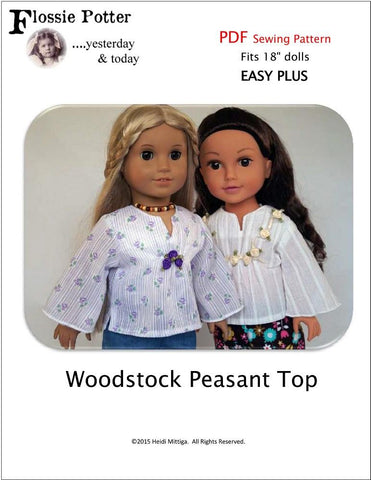 Flossie Potter 18 Inch Modern Woodstock Peasant Top 18" Doll Clothes Pixie Faire