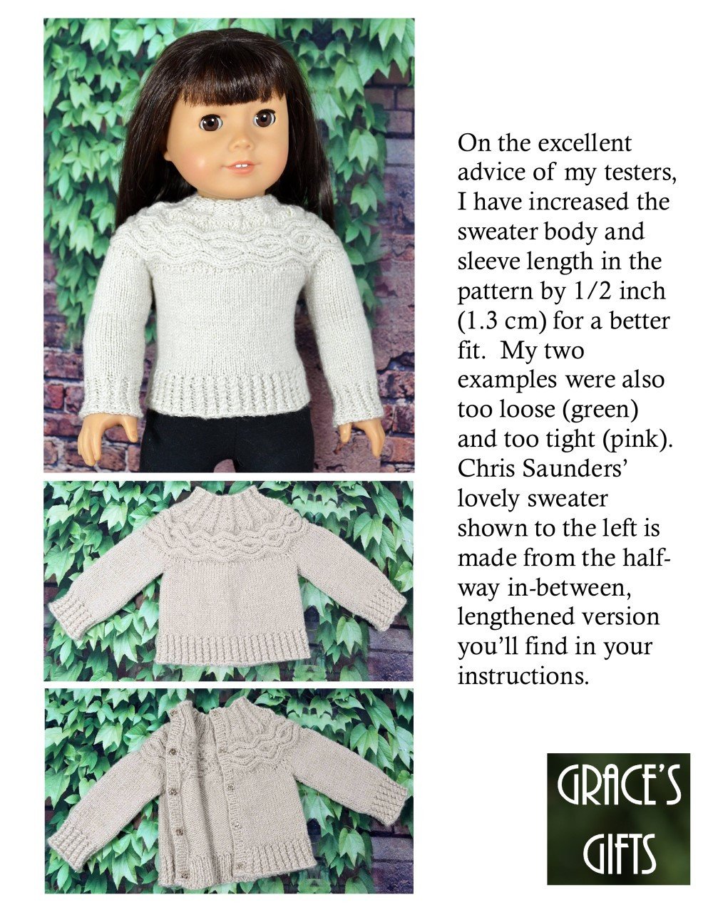 Grace's Gifts Knitting Yoking Around Knitting Pattern Pixie Faire