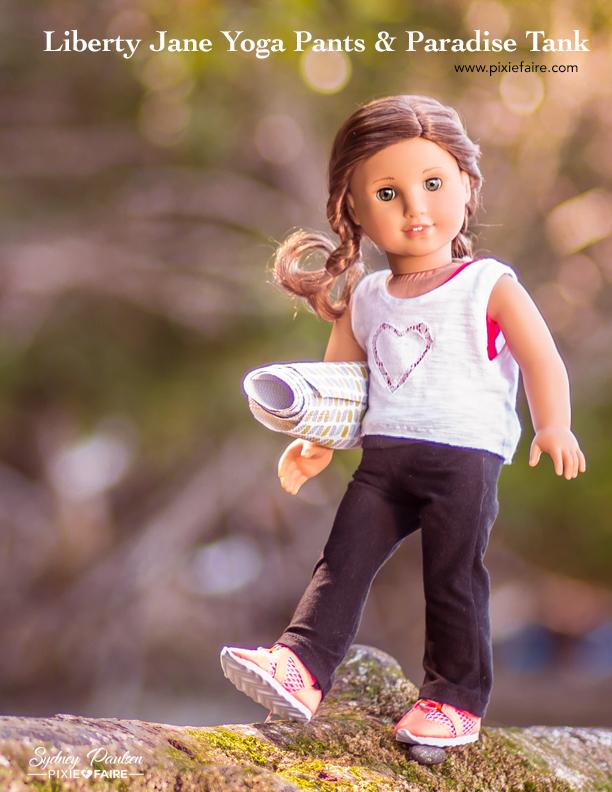 Liberty Jane 18 Inch Modern Yoga Pants and Basic Pants 18" Doll Clothes Pattern Pixie Faire