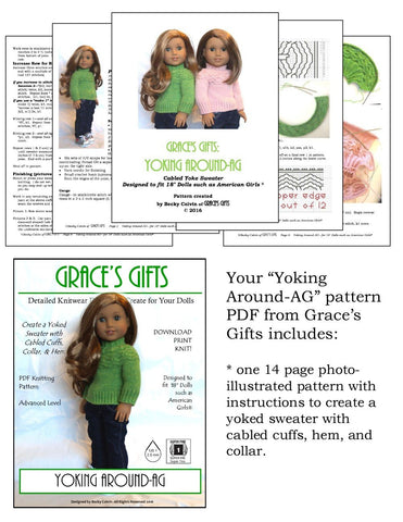 Grace's Gifts Knitting Yoking Around Knitting Pattern Pixie Faire