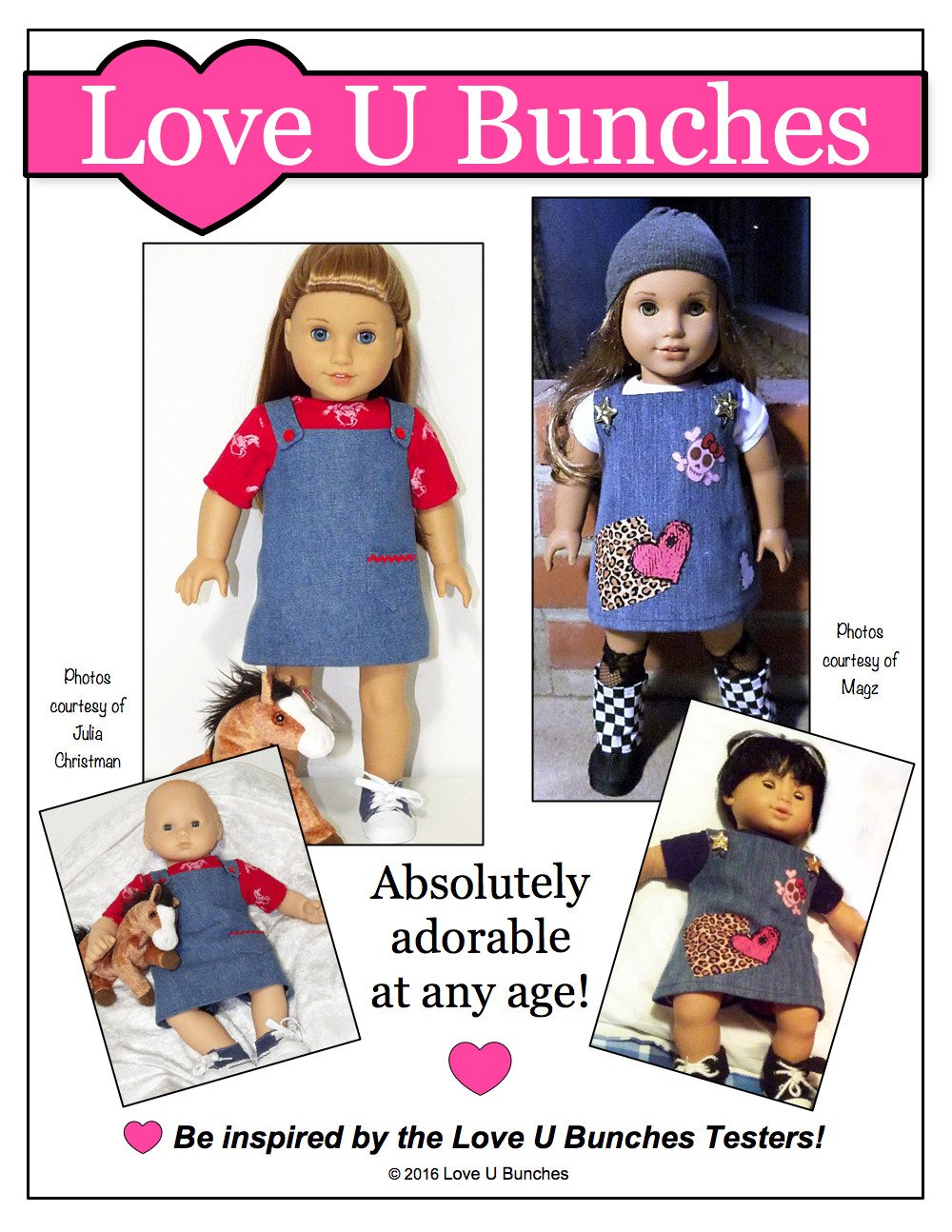 Love U Bunches 18 Inch Modern All Buttoned Up 18" Doll Clothes Pixie Faire