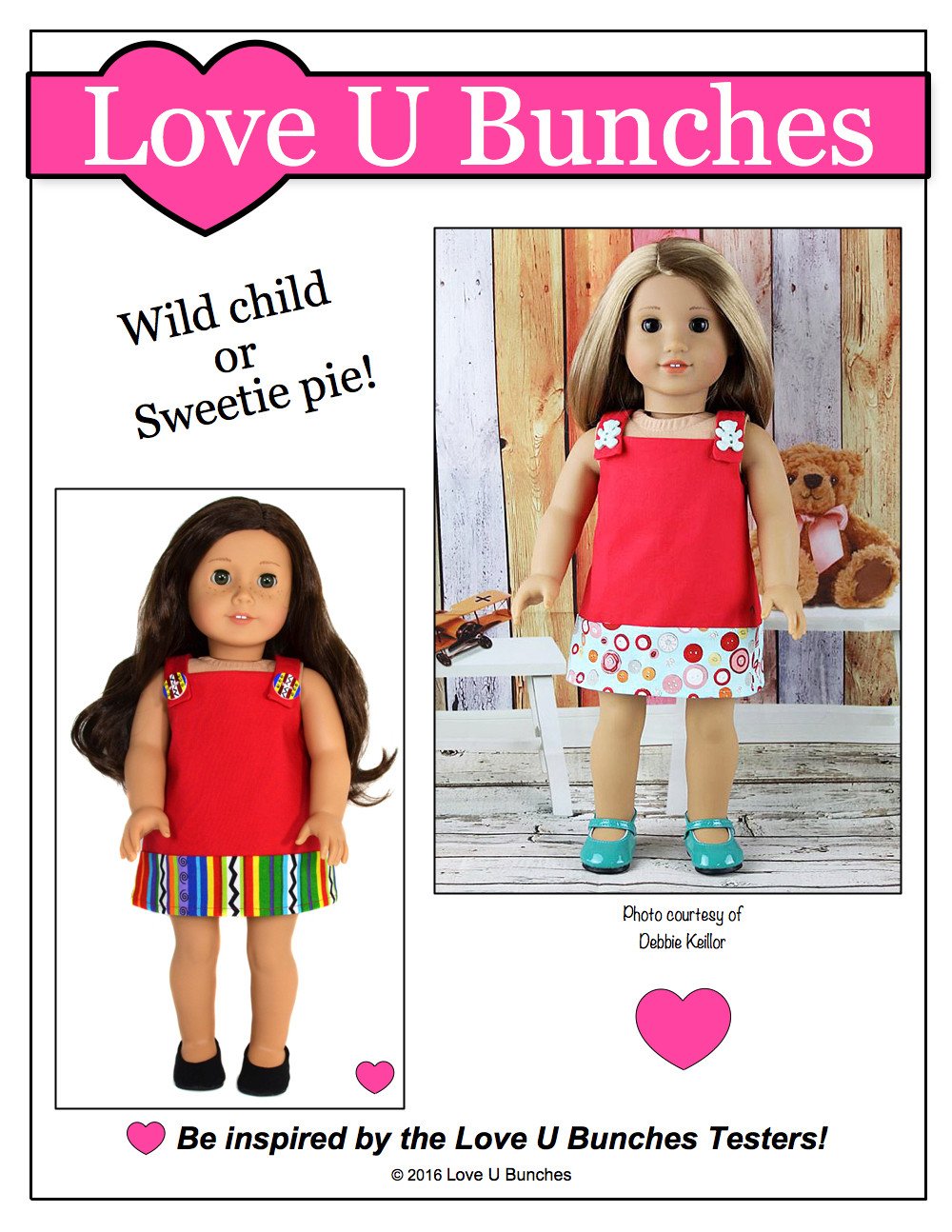 Love U Bunches 18 Inch Modern All Buttoned Up 18" Doll Clothes Pixie Faire