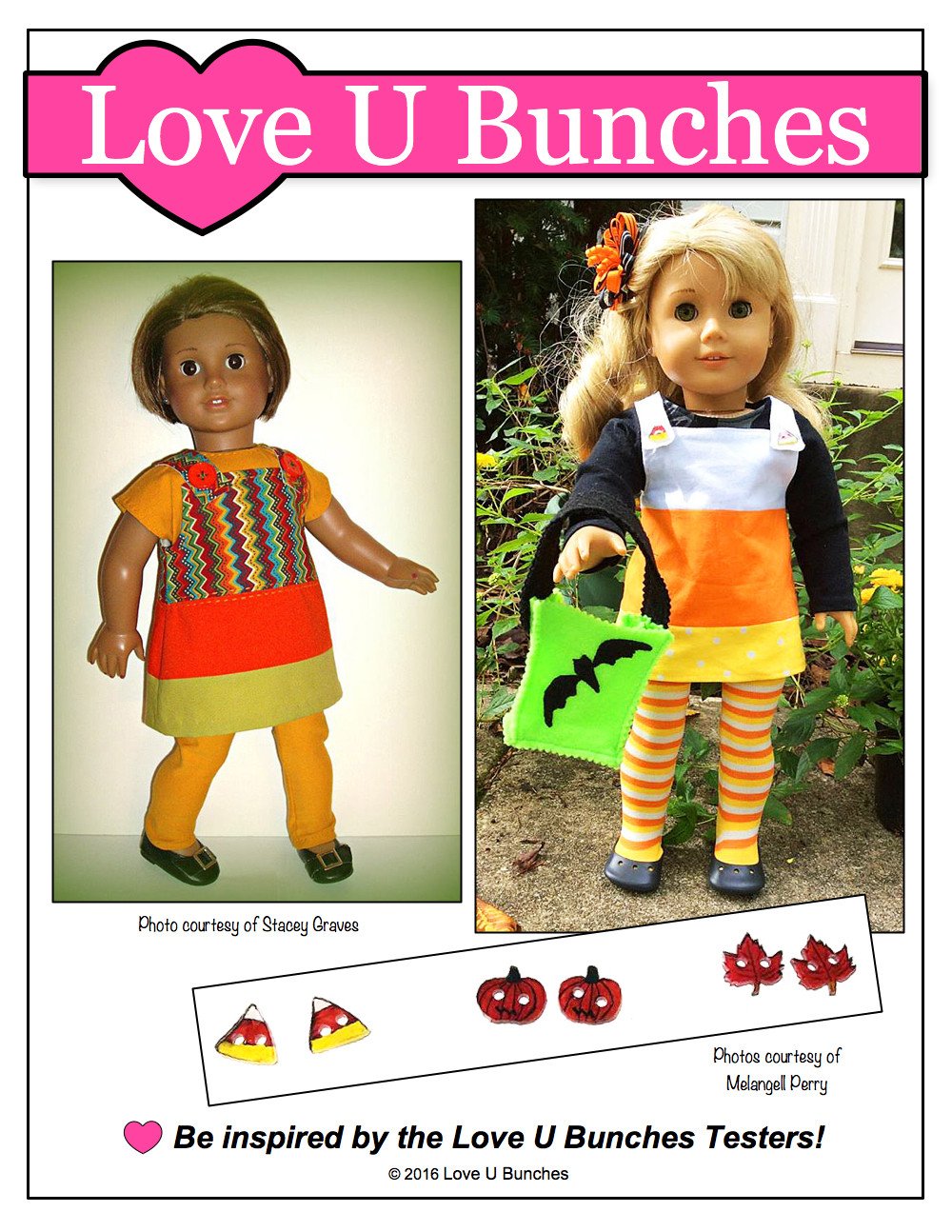 Love U Bunches 18 Inch Modern All Buttoned Up 18" Doll Clothes Pixie Faire