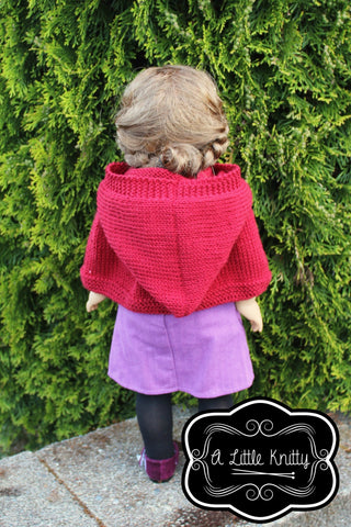 A Little Knitty Knitting Addy Hooded Cape Knitting Pattern Pixie Faire