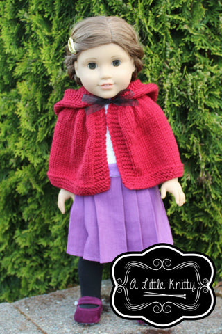 A Little Knitty Knitting Addy Hooded Cape Knitting Pattern Pixie Faire