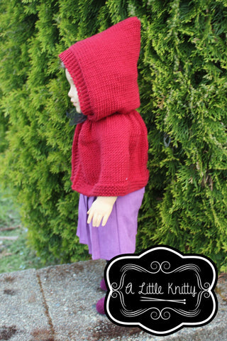 A Little Knitty Knitting Addy Hooded Cape Knitting Pattern Pixie Faire