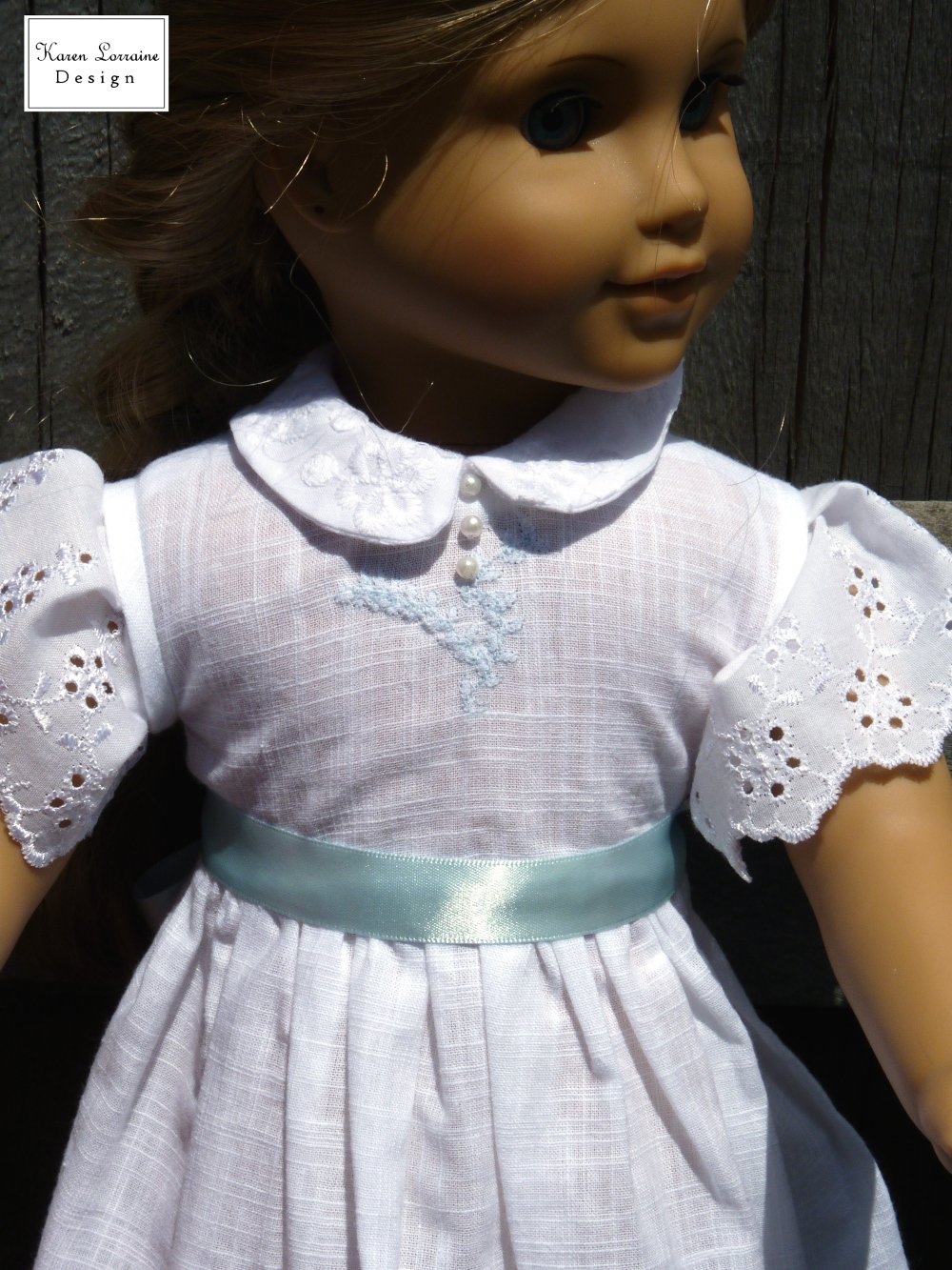 Karen Lorraine Design 18 Inch Historical Heirloom  Luncheon 18" Doll Clothes Pattern Pixie Faire