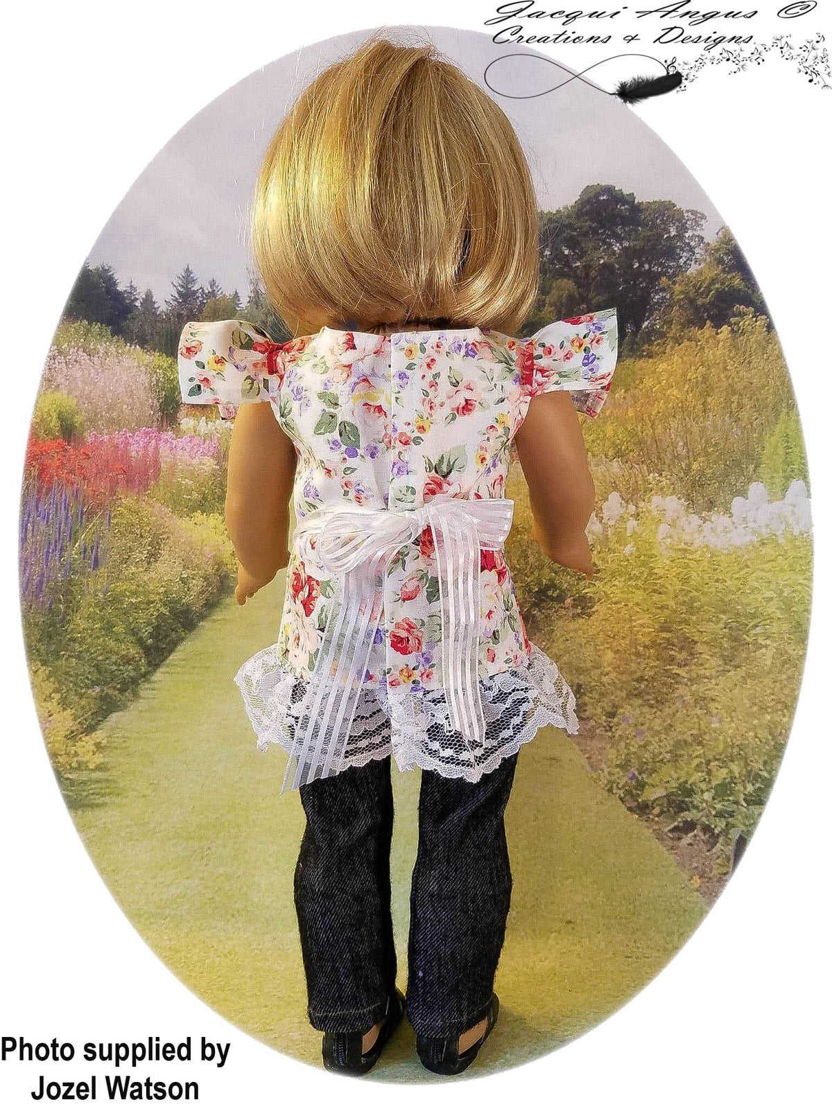Jacqui Angus Creations & Designs 18 Inch Modern Tea Time Blouse 18" Doll Clothes Pattern Pixie Faire