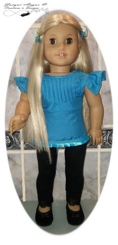 Jacqui Angus Creations & Designs 18 Inch Modern Tea Time Blouse 18" Doll Clothes Pattern Pixie Faire